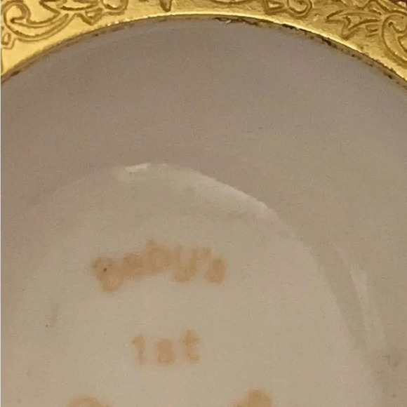 Vintage Baby Boy Blue 1st Christmas Trinket Box Ornament Hinged Round New 2” - Picture 7 of 8